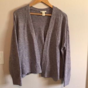 H&M violet and gray cardigan sweater medium